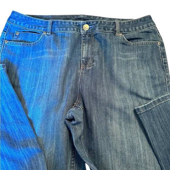 INC - Bootcut jeans, medium wash, size:16W, EUC - Picture 1 of 11